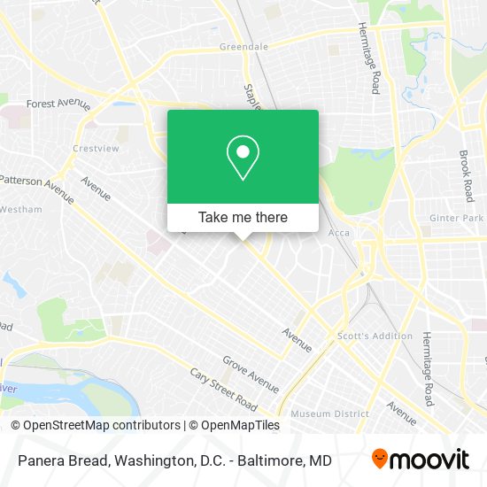 Mapa de Panera Bread