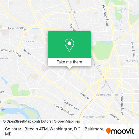 Mapa de Coinstar - Bitcoin ATM