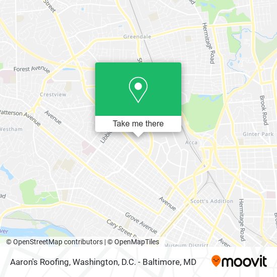Aaron's Roofing map
