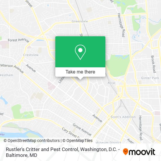 Rustler's Critter and Pest Control map