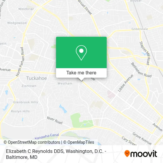 Elizabeth C Reynolds DDS map