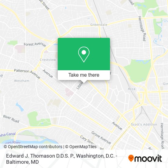 Mapa de Edward J. Thomason D.D.S. P.