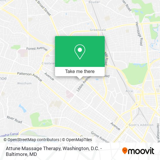 Mapa de Attune Massage Therapy