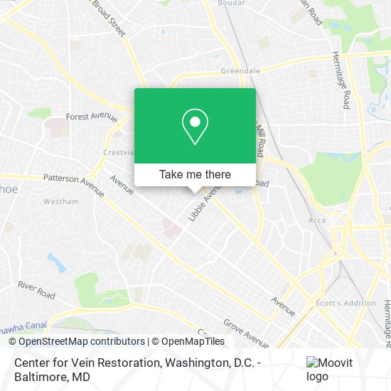 Center for Vein Restoration map