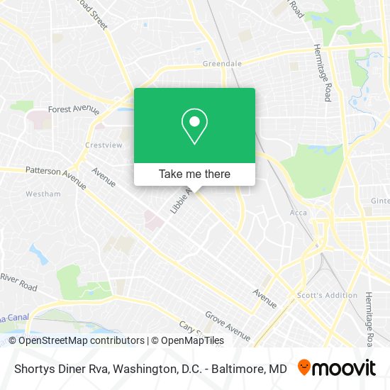 Shortys Diner Rva map