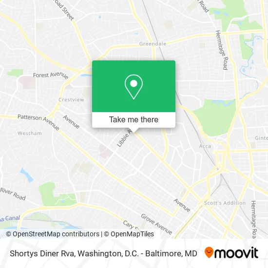 Shortys Diner Rva map