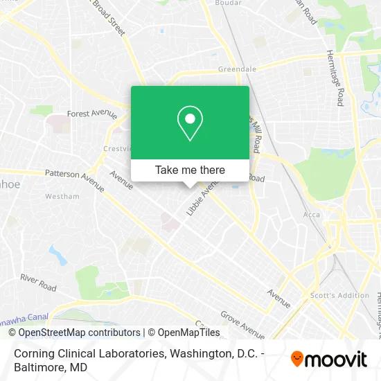 Corning Clinical Laboratories map