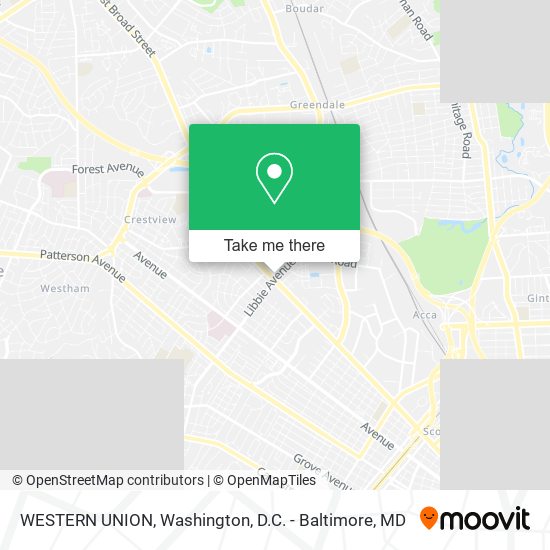 WESTERN UNION map