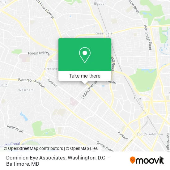 Mapa de Dominion Eye Associates