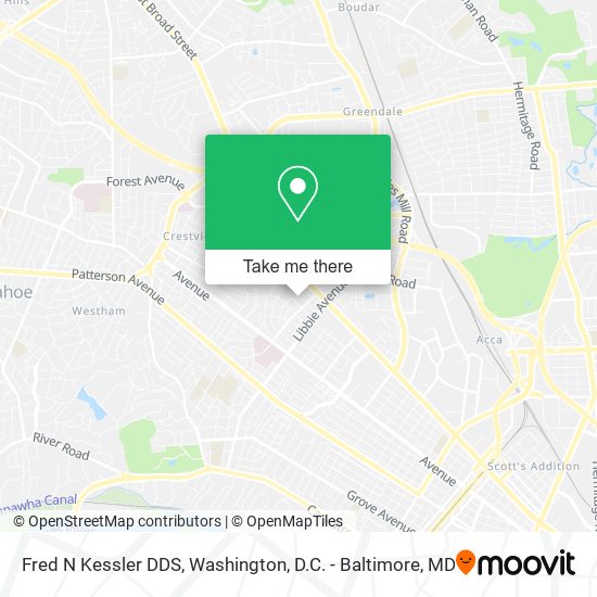 Fred N Kessler DDS map