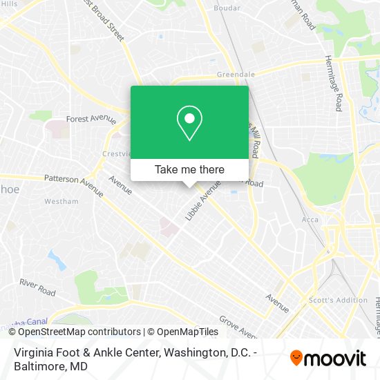 Mapa de Virginia Foot & Ankle Center