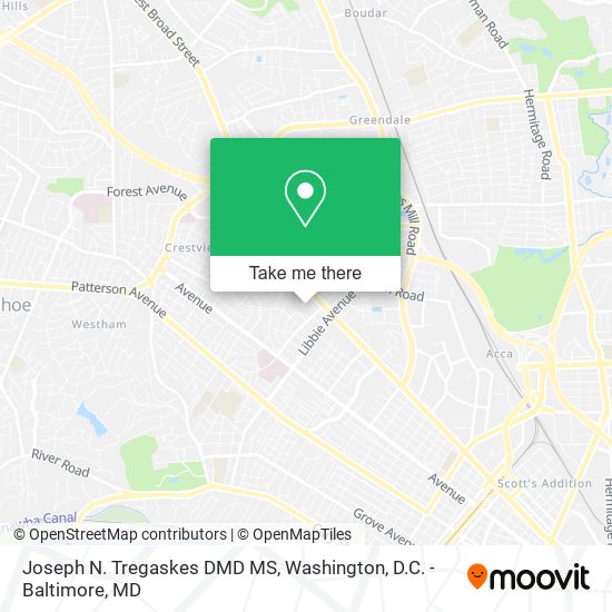 Mapa de Joseph N. Tregaskes DMD MS
