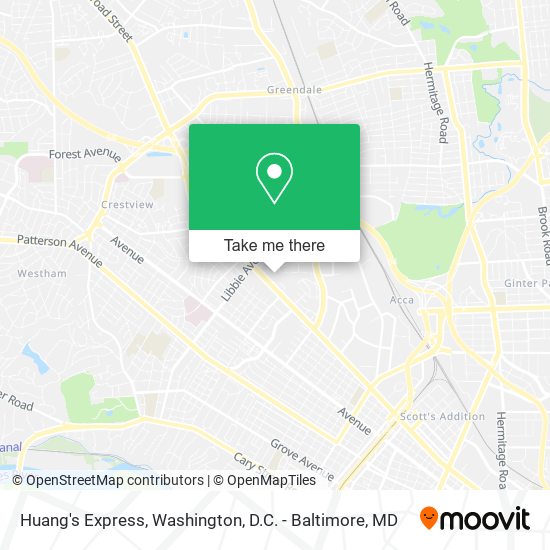 Huang's Express map