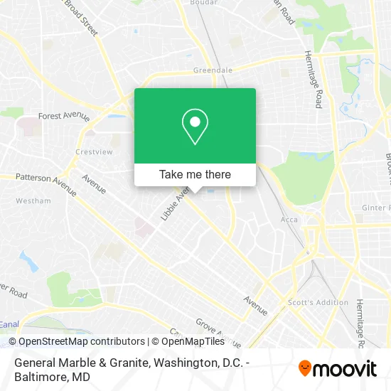 General Marble & Granite map