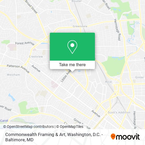 Commonwealth Framing & Art map