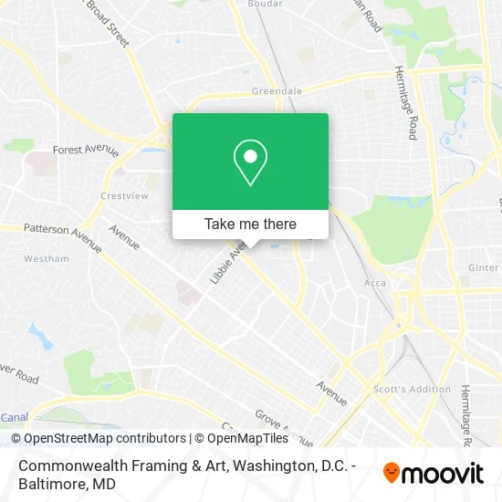 Commonwealth Framing & Art map