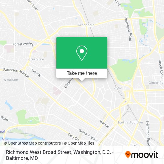 Richmond West Broad Street map