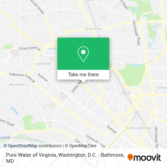 Pure Water of Virginia map