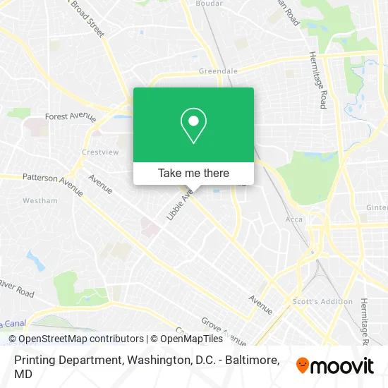 Printing Department map