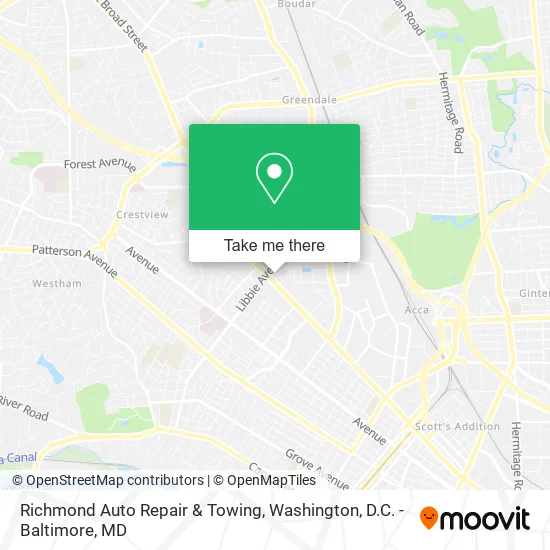 Richmond Auto Repair & Towing map