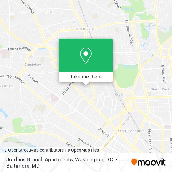 Mapa de Jordans Branch Apartments