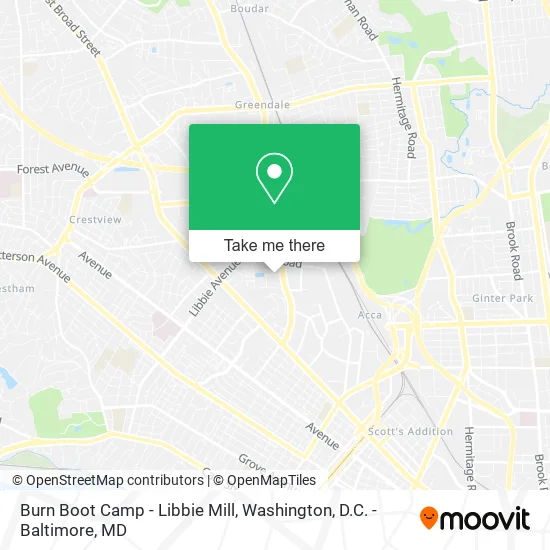 Burn Boot Camp - Libbie Mill map