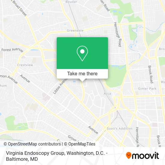 Virginia Endoscopy Group map