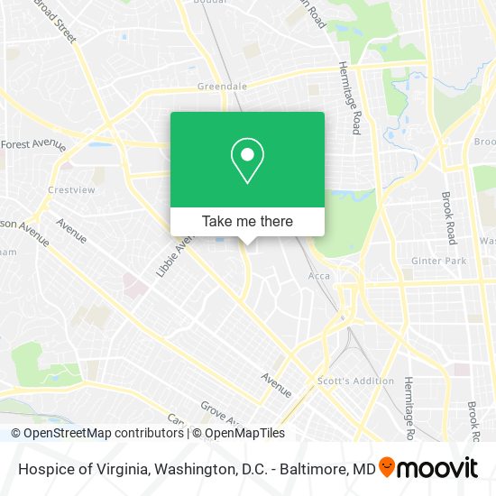 Hospice of Virginia map