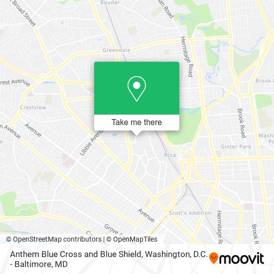 Anthem Blue Cross and Blue Shield map