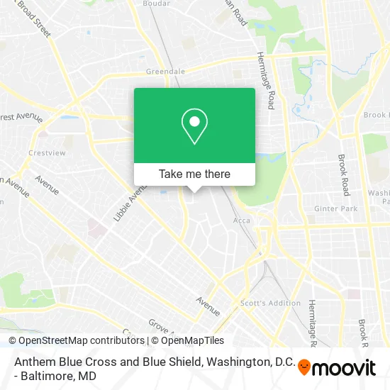 Anthem Blue Cross and Blue Shield map
