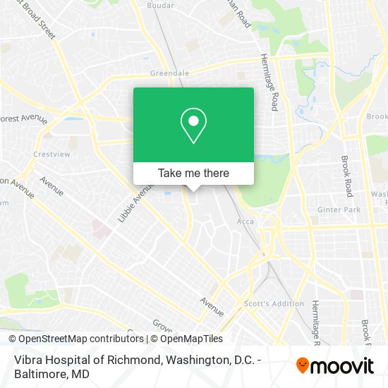 Vibra Hospital of Richmond map