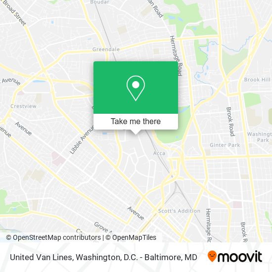 Mapa de United Van Lines