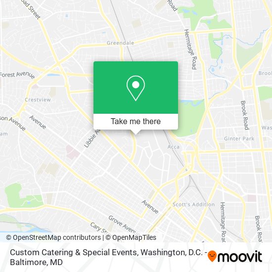 Custom Catering & Special Events map