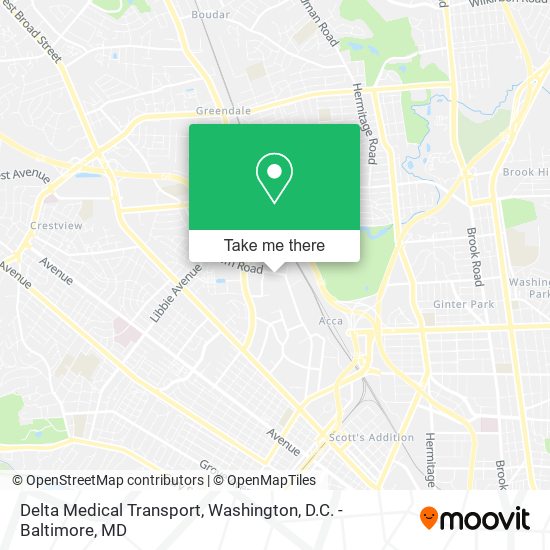 Delta Medical Transport map