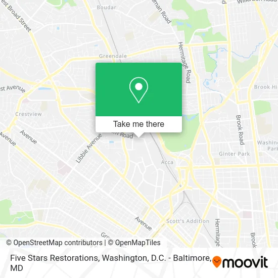 Five Stars Restorations map