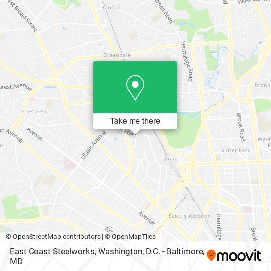 East Coast Steelworks map