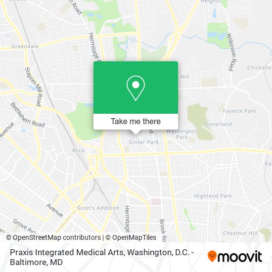 Praxis Integrated Medical Arts map