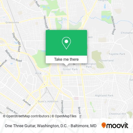 One Three Guitar map