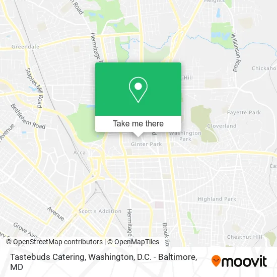 Tastebuds Catering map