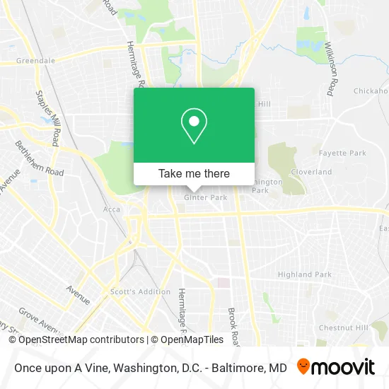 Once upon A Vine map