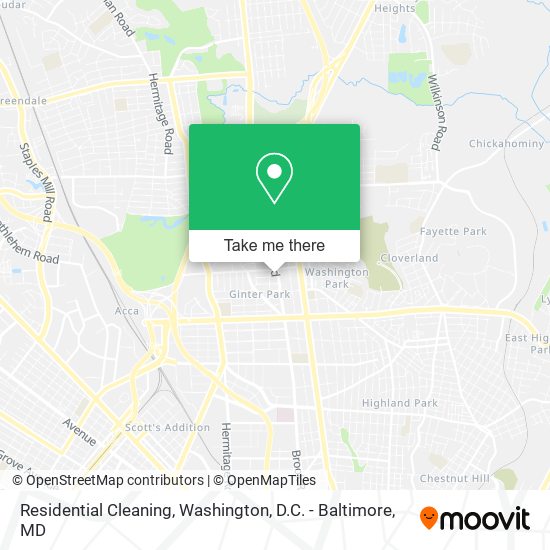 Residential Cleaning map