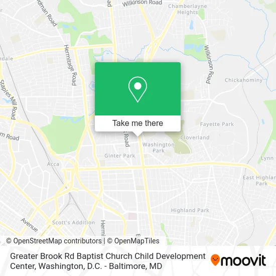 Greater Brook Rd Baptist Church Child Development Center map