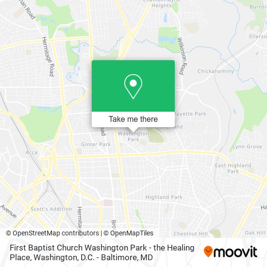 First Baptist Church Washington Park - the Healing Place map