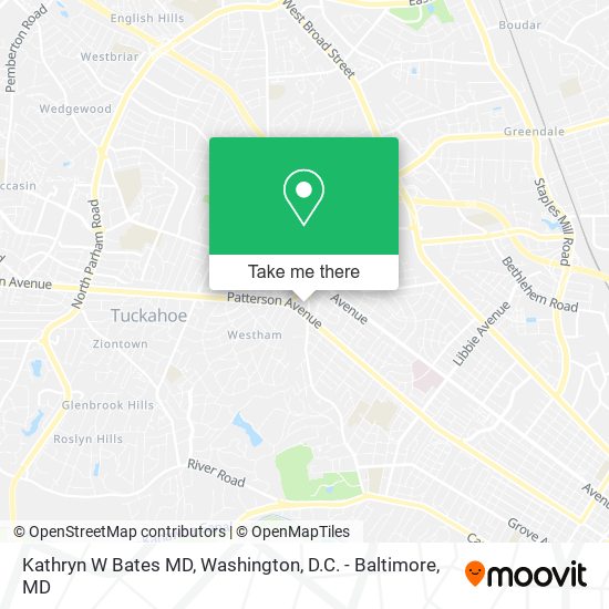 Kathryn W Bates MD map