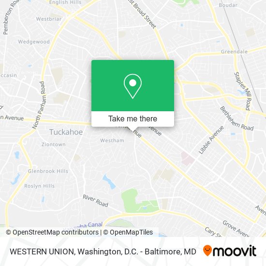 WESTERN UNION map