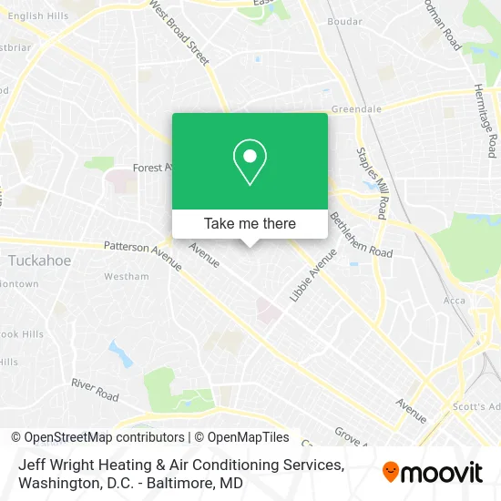 Jeff Wright Heating & Air Conditioning Services map