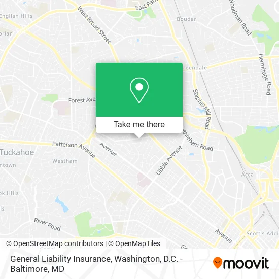 Mapa de General Liability Insurance