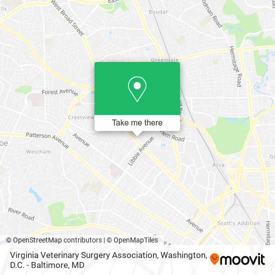 Mapa de Virginia Veterinary Surgery Association