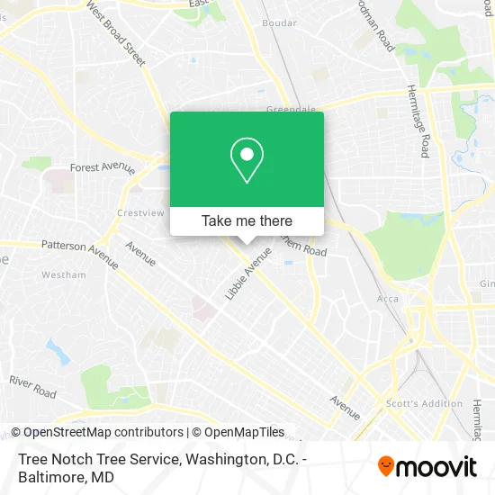Mapa de Tree Notch Tree Service