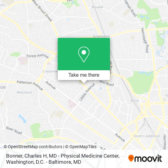 Mapa de Bonner, Charles H, MD - Physical Medicine Center